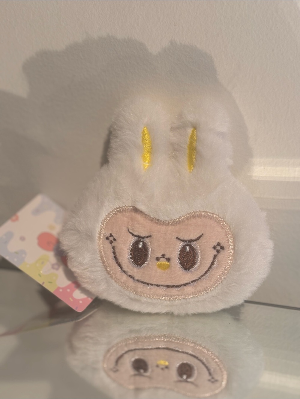 Labubu Fuzzy Face Keychain NWT